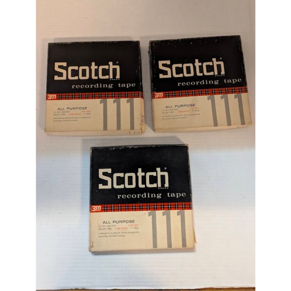 Vintage Scotch Magnetic Recording Tape Reel Box Jazz , Latin, Classical 1960s